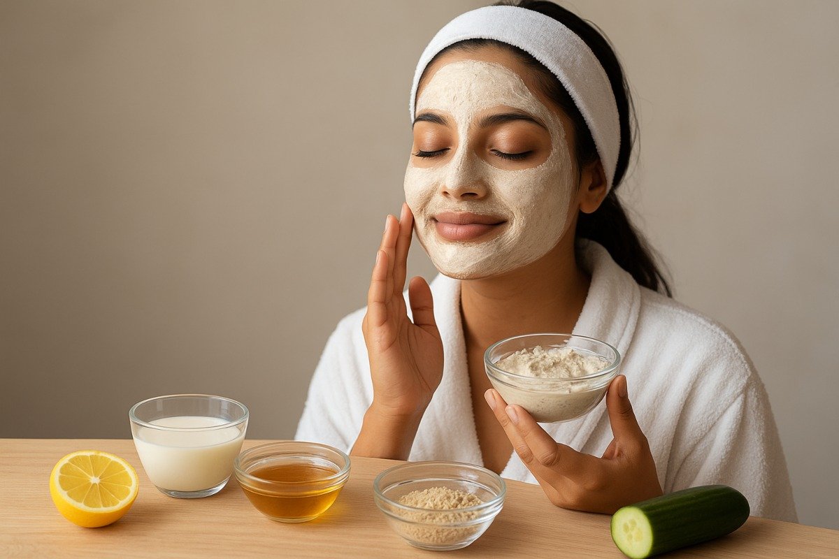 🌼 महिलाएँ – घर पर चेहरे का सुरक्षित प्राकृतिक पैक (2025 Skin Care Guide)